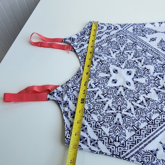 Apt 9 Intimates Paisley Geo Print Chemise Nightgown Lingerie Dress Navy Coral M - Picture 9 of 10